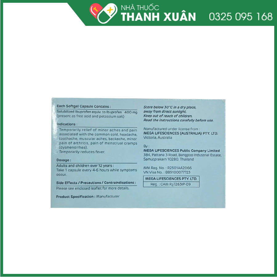 Gofen 400mg thuốc giảm đau hạ sốt chống viêm
